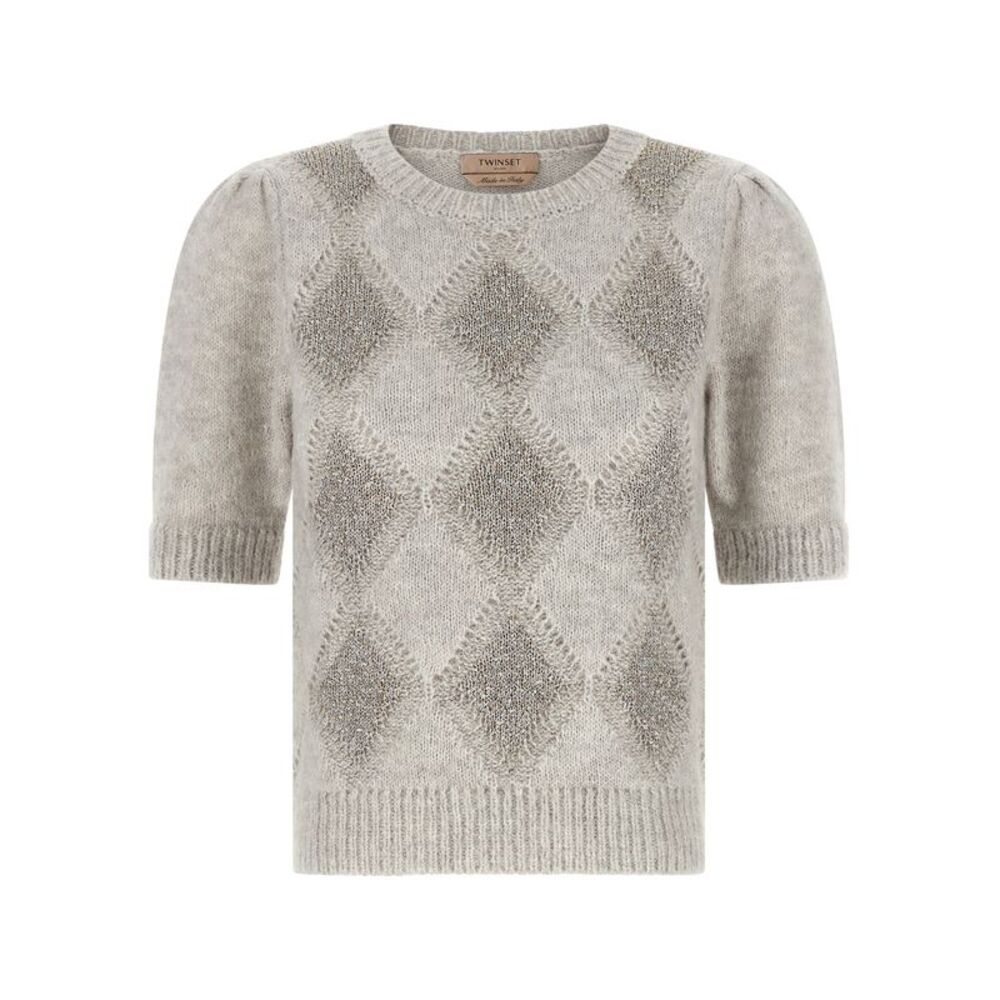 Twin Set Women Sequin Diamond Sweater